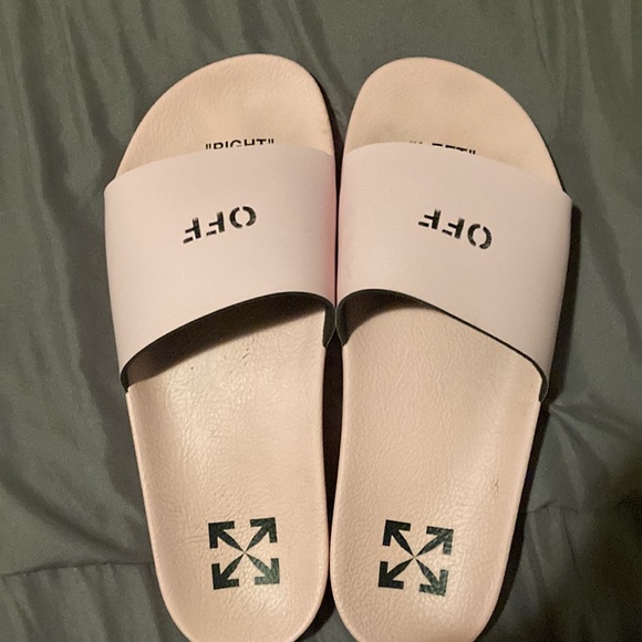 Off white slides pool slider pink in size 11 US - Picture 2 of 4